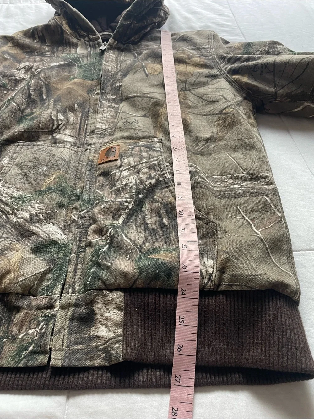 Carhartt Realtree Kids Camo Quilted Hooded Zip Jacket Large Insulated Gorpcore